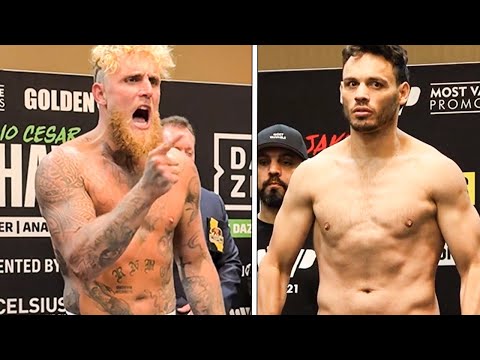 Jake Paul vs Julio Cesar Chavez Jr FULL WEIGH-IN | OFFICIAL weights 199.4 lbs vs 198.4 lbs