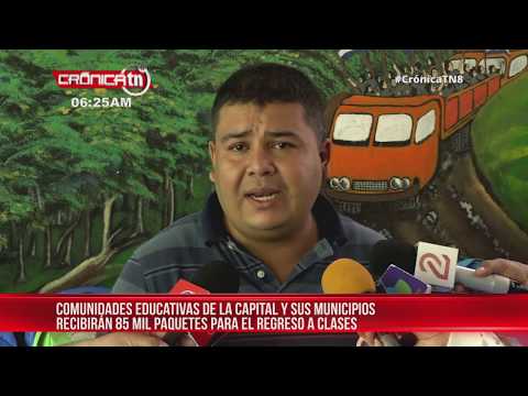 Paquetes escolares llegan a todos los municipios de Managua - Nicaragua