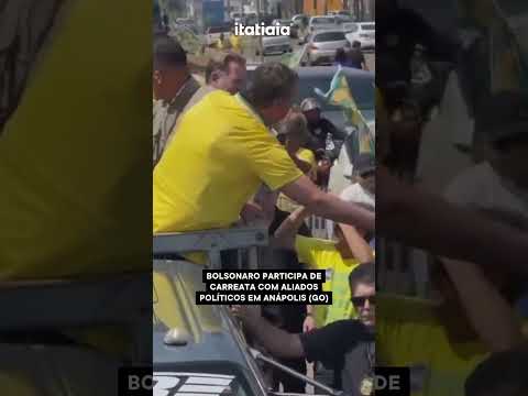 BOLSONARO PARTICIPA DE CARREATA COM ALIADOS POLÍTICOS EM ANÁPOLIS GO