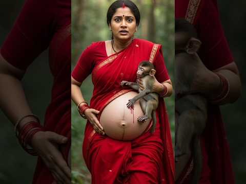 "The Woman Who Saved a Life😱#youtubeshorts #wildliferescue #ai #monkey #viralvideo #animal #emotiona