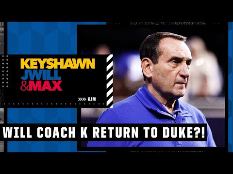 Will Coach K return to Duke next season?! | Keyshawn, JWill and Max video clip