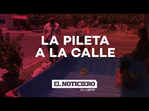 SACARON LA PILETA A LA CALLE para COMBATIR EL CALOR del VERANO - El Noti de la Gente