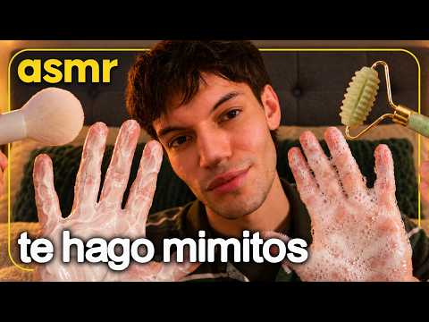 ASMR ESPAÑOL 😴 MIMOS Y MASAJES EN TU CARITA + MOUTH SOUNDS PARA DORMIR