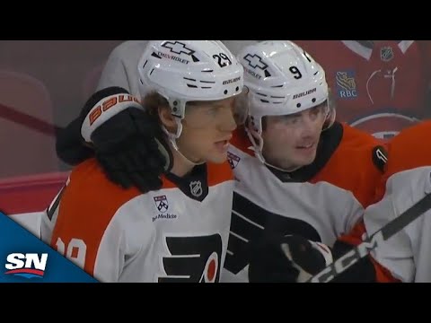Flyers Nikita Grebenkins Seeing-Eye Shot Finds Back Of The Net For First Career Goal