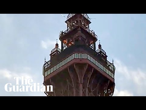 Blackpool Tower 'fire' turns out to be flapping orange fabric
