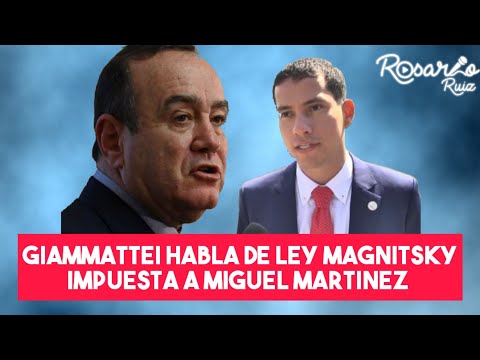 Giammattei defiende a su excolaborador Miguel Martínez por aplicación de la Ley Magnitsky