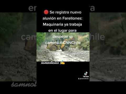 Se registra nuevo aluvión en Farellones: Maquinaria ya trabaja en el lugar para despejar el camino