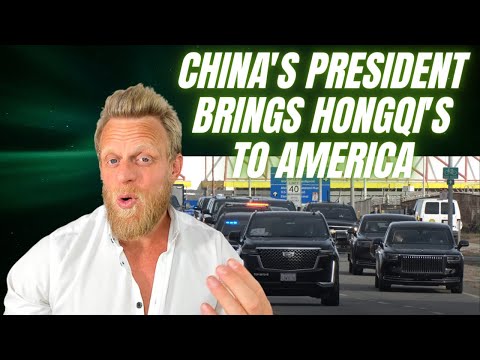 China's president flies in secretive military grade Armored Hongqi's to the USA