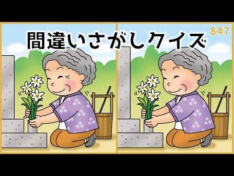【間違い探しクイズ】頭の体操になる脳トレ！無料おすすめゲーム【難問多め】#847
