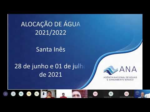 Alocação de Água Santa Inês - 2021/2022 (2ª reunião) - 01/07/2021