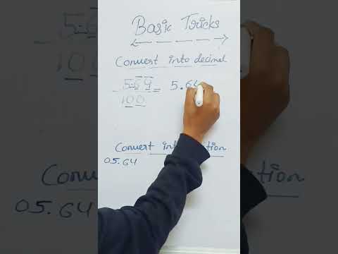 BASIC TRICKS| CONVERT INTO DECIMAL AND FRACTION