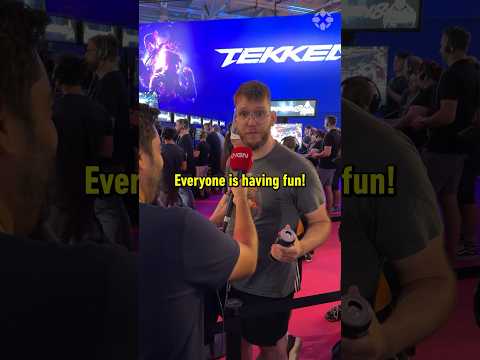 Guy holds in his pee to play Tekken 8 #gamescom2023 #tekken8 #convention #waiting #lines #gaming