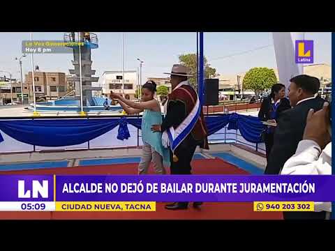 Alcalde de Ciudad Nueva en Tacna no dejó de bailar durante la toma de juramento