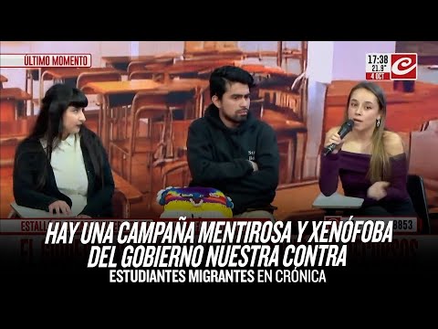 Hay una campaña mentirosa y xenófoba del gobierno nuestra contra/Estudiantes migrantes en Crónica