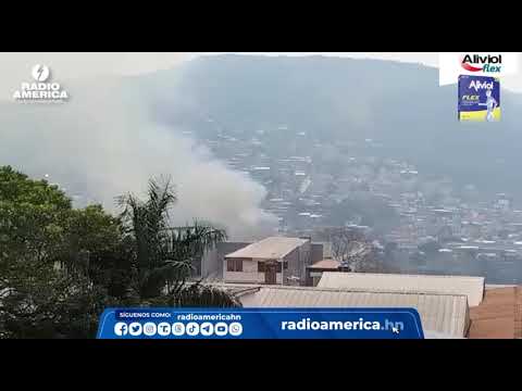Incendio en zacatera de Comayagüela