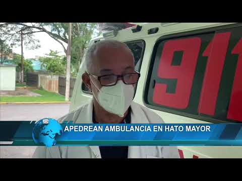 Apedrean ambulancia en Hato Mayor