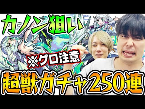 【モンスト】新限定カノン狙いで超獣ガチャ250連！※グロ注意