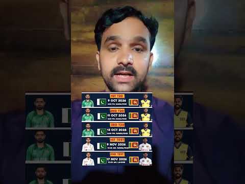 sri <strong>lanka</strong> <strong>tour</strong> pakistan schedule 2026 #shorts #shortvideo #t20 #pakistan #srilanka #pakvssl #babar