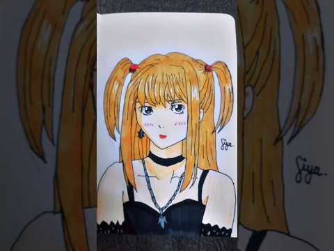 Misa Amane-Death Note🕯@blu_wavie #drawing #draw #deathnote #misa #anime #shorts #siya #trending
