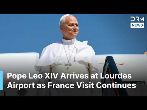 Pope Leo XIV Lands in Lourdes Ahead of Grotto of Apparitions Prayer | AK1N