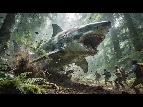 【地底突袭】变异巨鲨破土飞天，一口吞噬陆地人类！#陆行鲨 #惊悚 #怪兽 #灾难 #电影 #movie #电影派对 #巨鲨 #鲨鱼