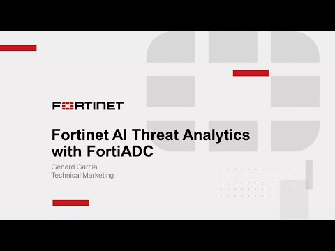 Fortinet AI Threat Analytics | FortiADC