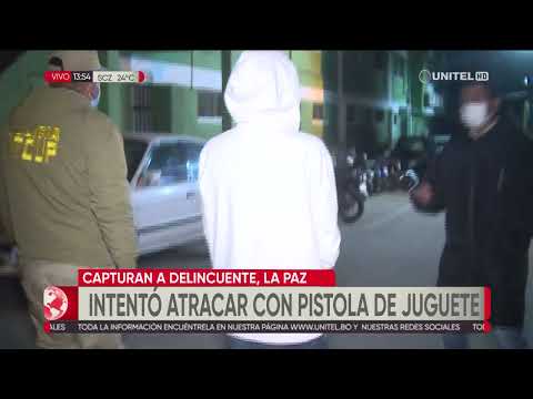 La Paz: Aprehenden a un hombre acusado de asaltar en el Prado usando armas de juguete
