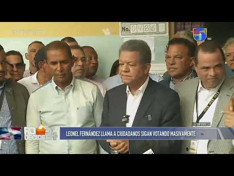 LEONEL FERNÁNDEZ ACUDE A VOTAR EN VILLA JUANA | RD DECIDE 2024