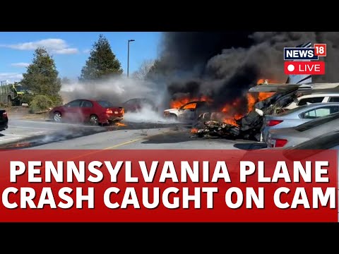 LIVE | Pennsylvania Plane Crash Caught On Camera | 5 Hospitalised | USA News Live | News18 | N18G