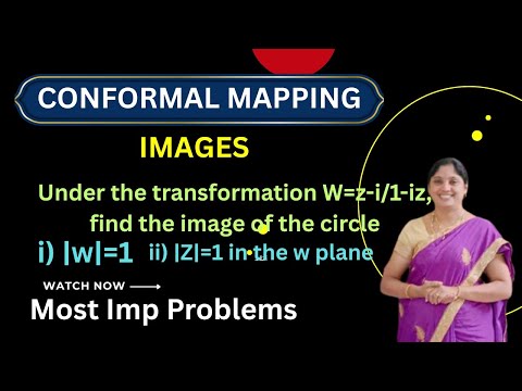 Conformal Mapping -IMAGES w=z-i/1-iz find the image of the circle i) |w|=1 ii) |z|=1 in the w-plane