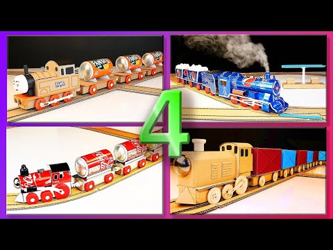Coca Cola Tanker Train | Pepsi Steam Train | Fanta Tanker Train | Cardboard Cargo Train, Compilation