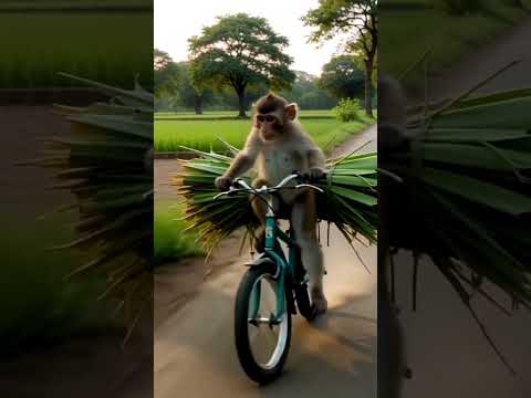“Hardworking Baby Monkey’s Sweet Sugarcane Juice Journey | @jungle042” #shorts #explore