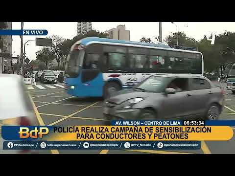Avenida Wilson: realizan campaña de sensibilización para conductores y peatones en Cercado de Lima