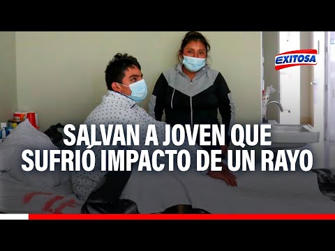 Huancayo: Médicos salvan la vida a joven que sufrió impacto de un rayo en la cabeza