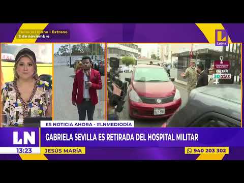 Gabriela Sevilla es retirada del hospital Militar