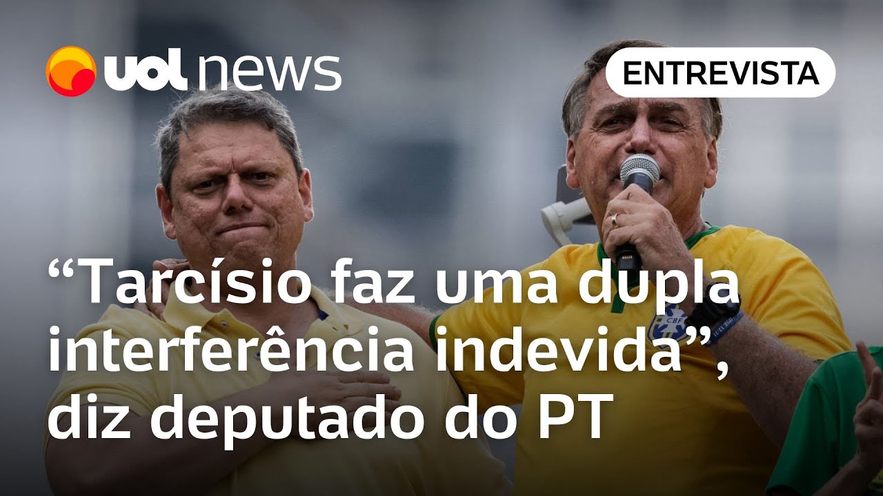 Deputado do PT aciona STF diz que Tarcísio tenta obstruir a Justiça e pede retenção de passaporte
