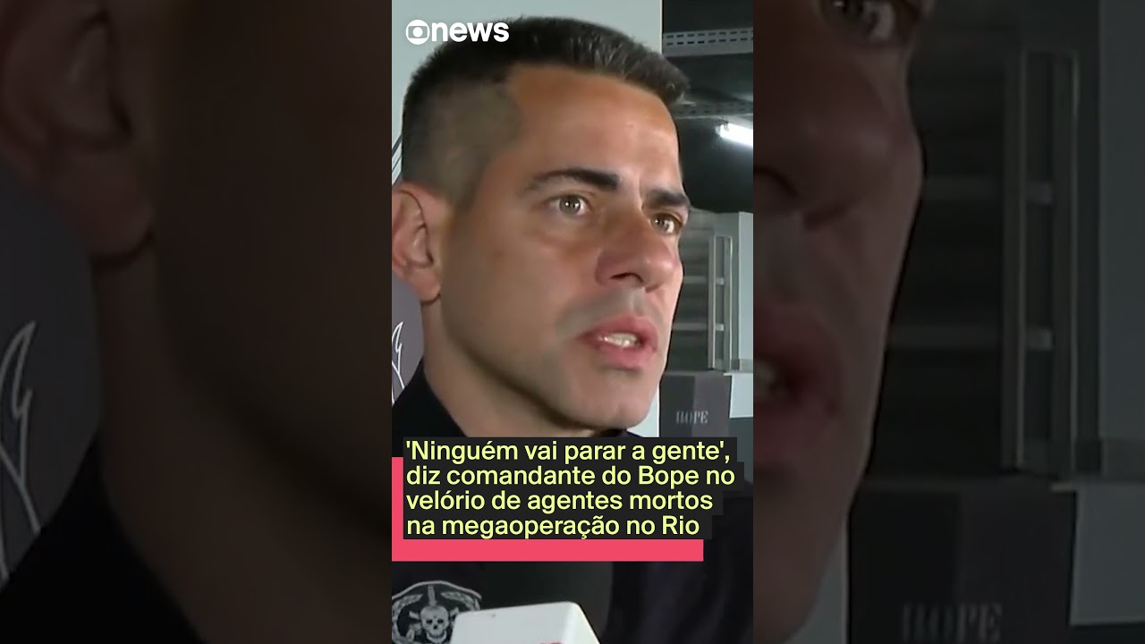 Ninguém vai parar a gente diz comandante do Bope no velório de agentes mortos no Rio  TV Online Ninguém vai parar a gente diz comandante do Bope no velório de agentes mortos no Rio