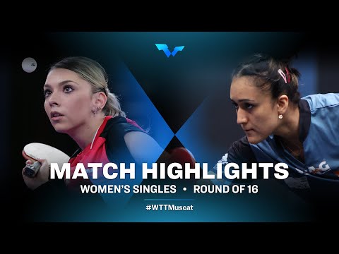 Table Tennis 🥍 Bernadette Szocs vs Manika Batra | WS | WTT Contender Muscat 2022 (R16)