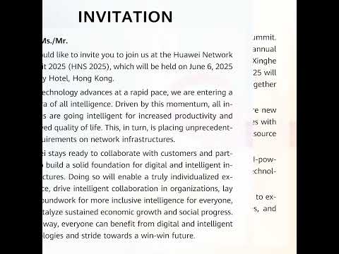 Join us at Huawei Network Summit 2025 (Asia Pacific) on June 6 in Hong Kong (China)