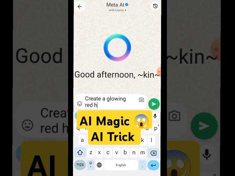 Meta AI on WhatsApp | AI Photo Generator | Meta AI Magic Trick#metaai #ai