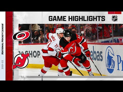 Hurricanes @ Devils 1/22/22 | NHL Highlights video clip 