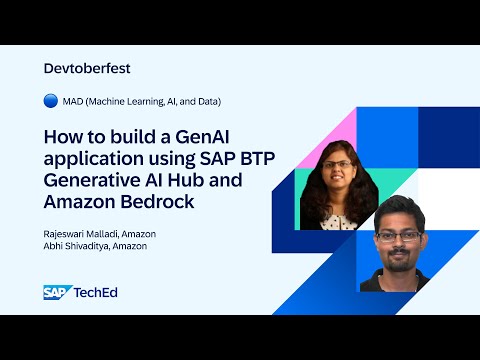 🔵 How to build a GenAI application using SAP BTP, Generative AI Hub and Amazon Bedrock