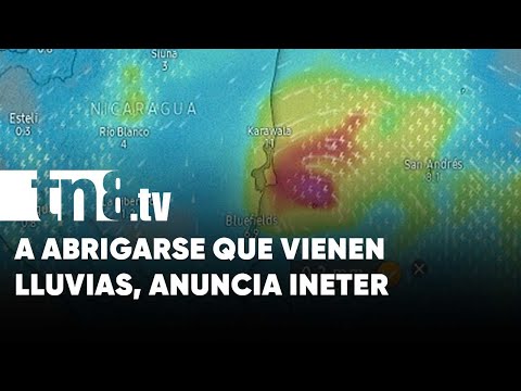 Pronóstico: Lluvias en toda Nicaragua por sistema de baja presión en el Caribe