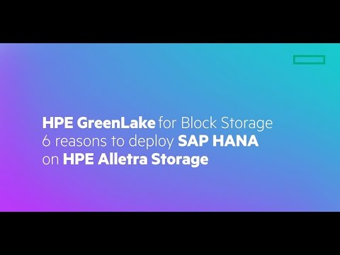 HPE GreenLake for Block Storage – 6 reasons to deploy SAP HANA on HPE Alletra Storage