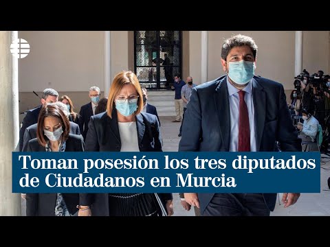 Toman posesión como consejeros de Murcia los tres diputados de Cs que pactaron con el PP