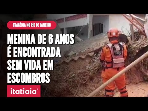 MENINA DE 6 ANOS É ENCONTRADA MORTA DEBAIXO DE ESCOMBROS APÓS FORTES CHUVAS NO RIO DE JANEIRO