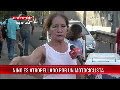 Imprudencia de menor provoca accidente en frente de la Asamble Nacional – Nicaragua