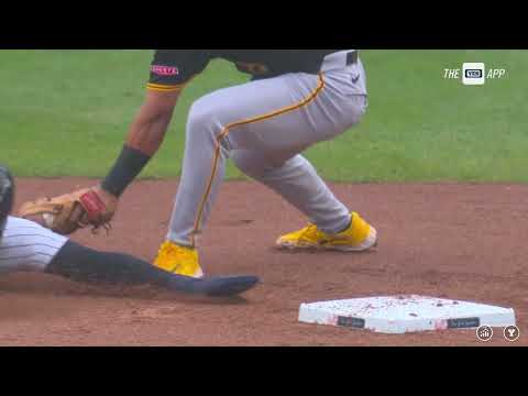 Juan Soto es sorprendido cuando intentaba robarse la 2da base.