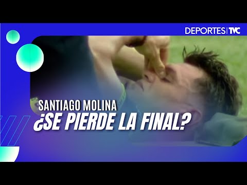 Santiago Molina, defensor del Olancho FC, se lesiona en la final de ida en el Juan Ramón Brevé