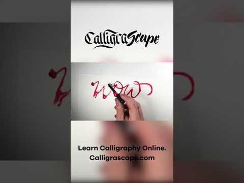"Wow" - #Learn #Calligraphy Today